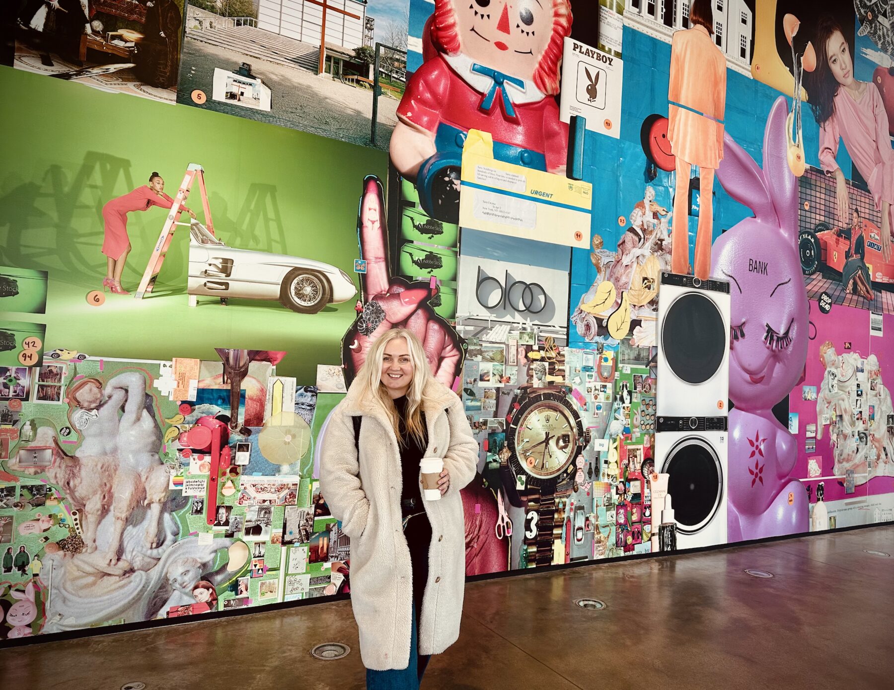Barbara at an art gallery in Boston