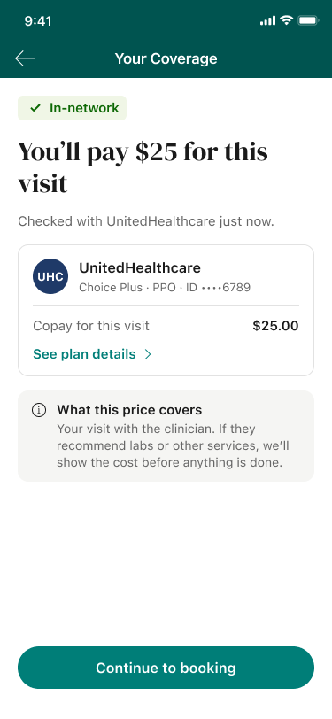 You’ll pay $25: checked with your insurer just now