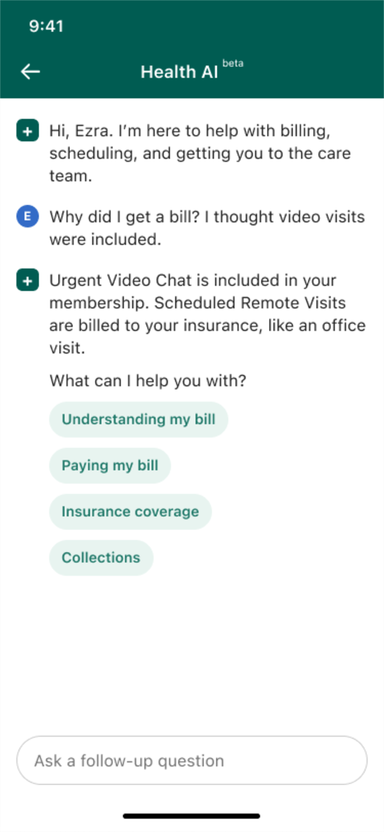 Health AI: why did I get a bill